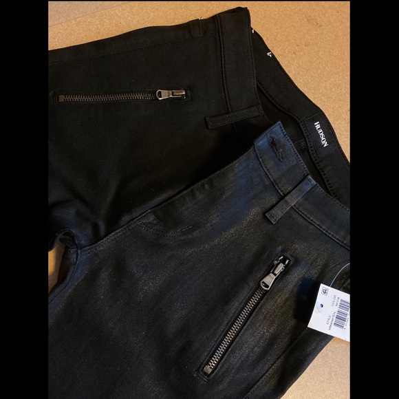 NWT Hudson Stark Nico Moto Zip Jean - Black